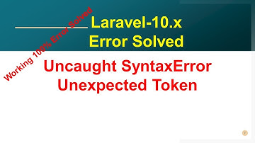 Uncaught Syntax Error || Unexpected Token Error Solved || How do I fix unexpected token error?