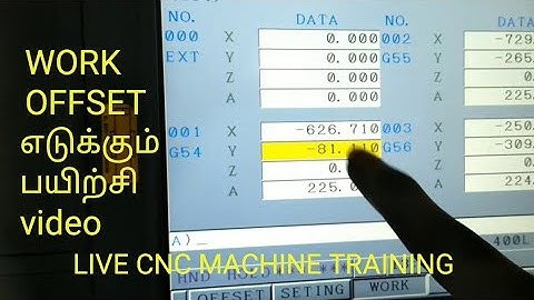 WORK OFFSET TAKING CNC VMC TRAINING IN TAMIL