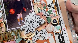Day 7 of 31 Days of Spooky Scraps Hey Spooky Ballerina Scrapbook Layout Process