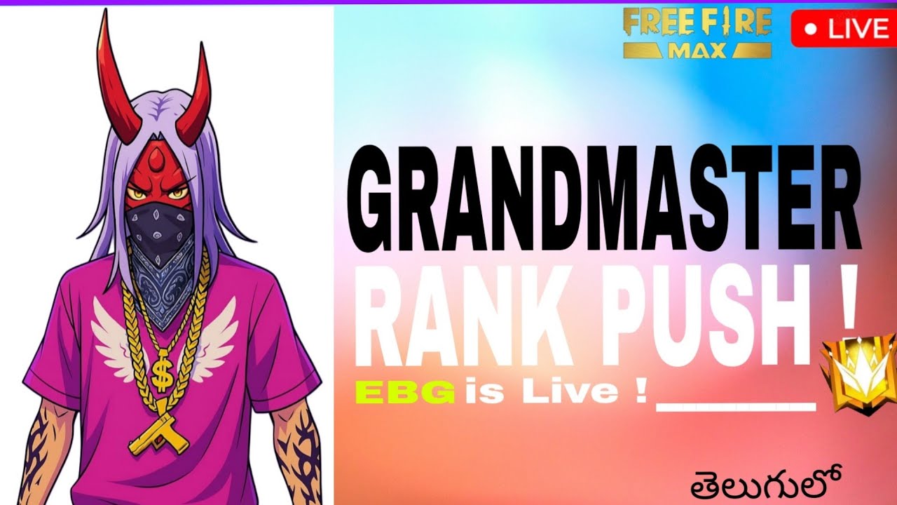Grandmaster Rank Push Bro 😡 Free Fire Telugu Live - Eswar Bhai is Live ...