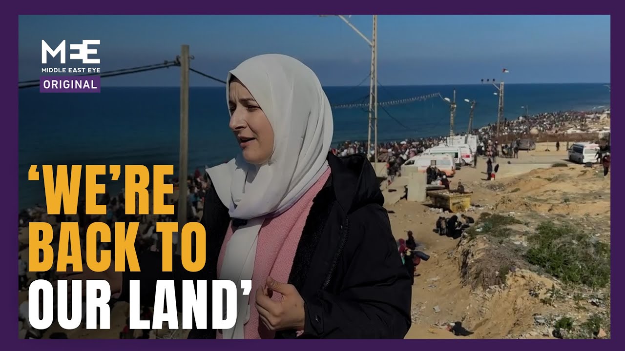 Palestinians returning to north Gaza express joy despite difficult ...