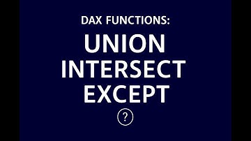 Power BI Dax functions: Union, Intersect and Except in Dax | #union #intersect #except #dax