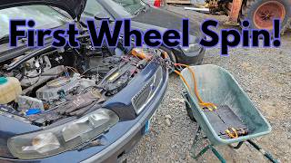 Volvo V70 EV Conversion Ep.03 : First Wheel Spin And Battery Mods