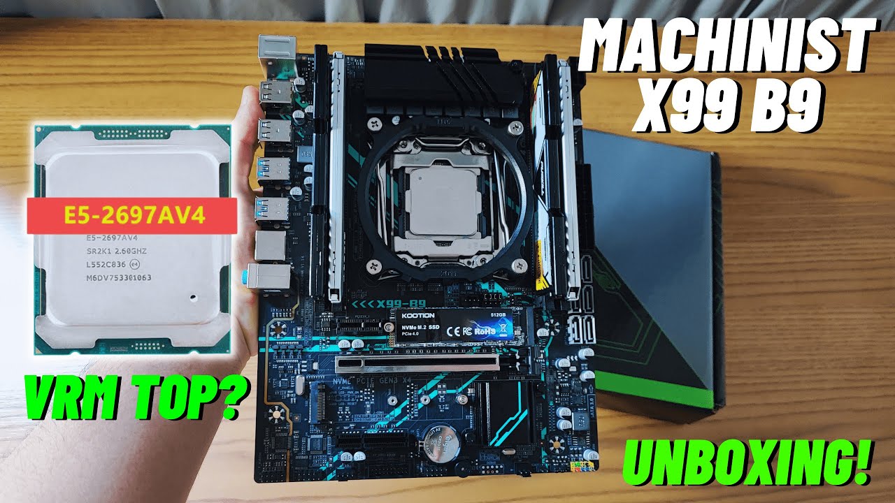 CHEGOU! MACHINIST X99 B9 C612 QUAD CHANNEL, UNBOXING E TESTE EXTREMO 2697AV4..