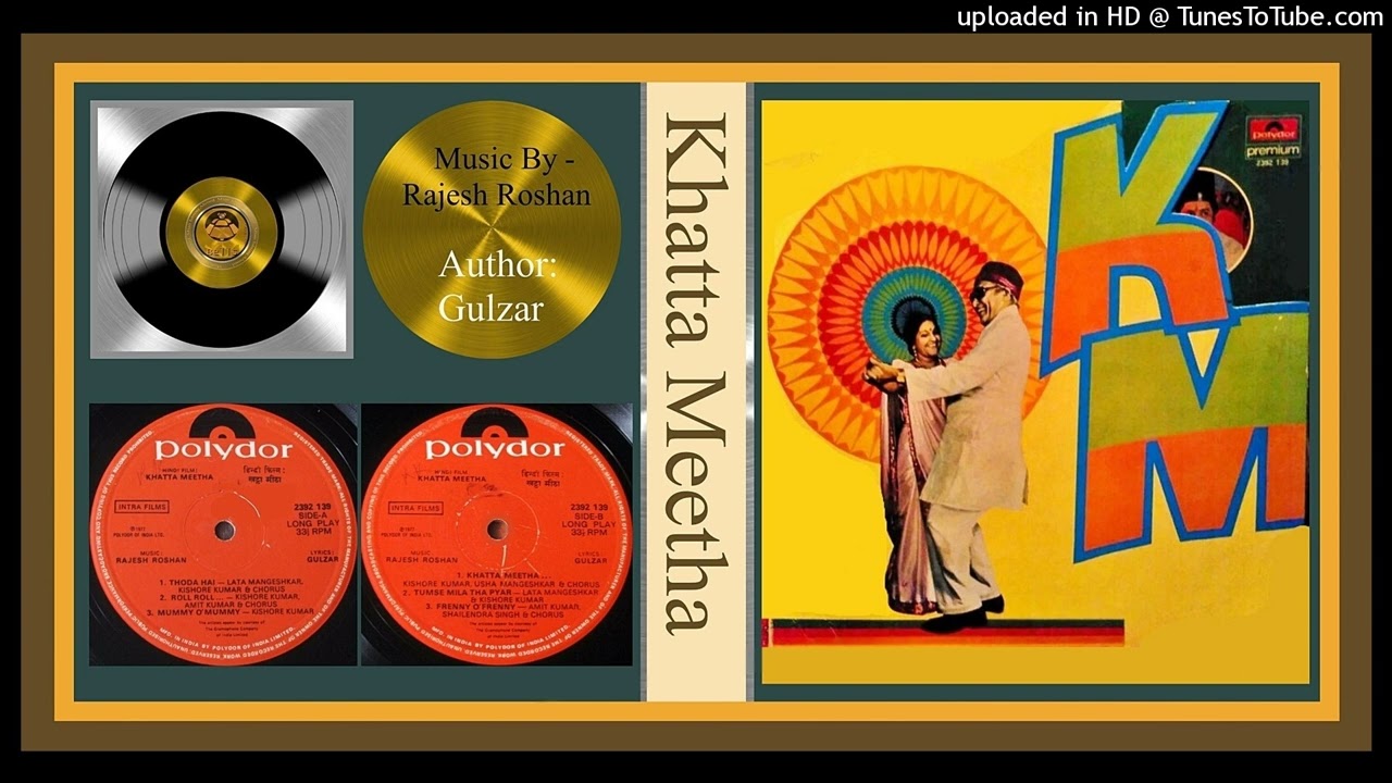 Tumse Mila Tha Pyar   Lata Mangeshkar  Kishore Kumar   Rajesh Roshan   Khatta Meetha 1977   Vinyl 3
