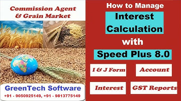 How to Calculate / Charge Interest in Speed Plus  ERP Software by GreenTech Software