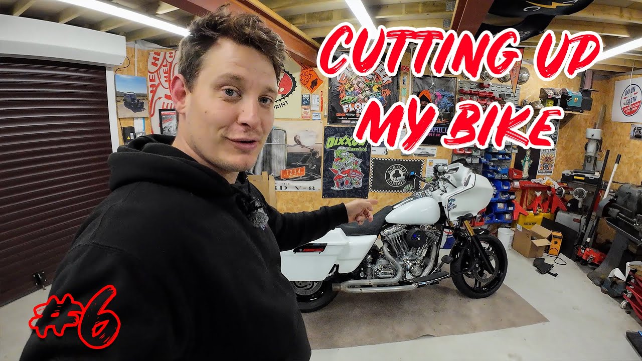Harley Bagger Build - How To Cut Harley Saddle Bags - Episode 6