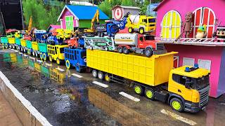 Mobil Truk Tronton Panjang Penuh Mobil Mobilan Truk Pemadam, Excavator, Mobil Molen, Tung Tung Sahur