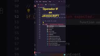 operador IF #desarrolloweb #javascriptdesdecero #aprendejavascript #coding #javascript