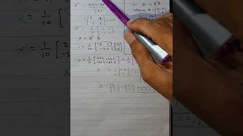 # maths #inversion #matrices CLASS 9 PUNJAB/FEDERAL EX.1.6 Q 1 (i)
