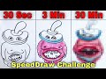 Drawing Binky Drinky in 30Sec, 3Min and 30Min (DARK PALS) How to draw Binky Drinky