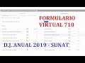 Declaración Jurada Anual 2019 - Formulario Virtual 710 Sunat