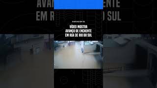 Chuvas em SC: vídeo mostra avanço de enchente em rua de Rio do Sul