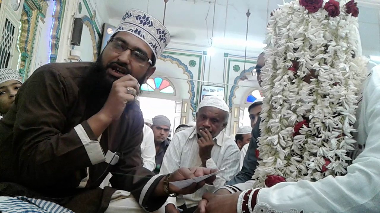 Nikah Video Aman married in Jumma Masjid Bhavnagar by Abid Ashrafi Mirani