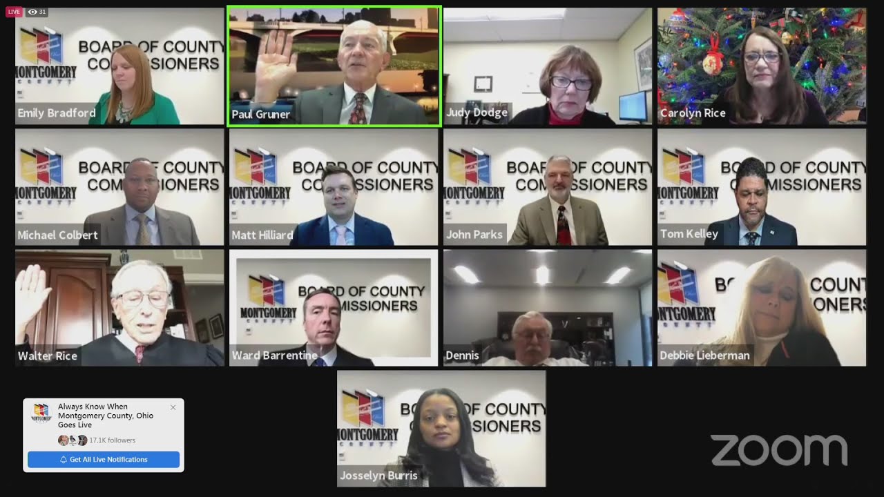 Montgomery County commissioners, county engineer sworn in Tuesday - YouTube