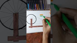 GANDHI JI KA CHARKHA DRAWING 😍 #shorts #viral #trending #drawing #gandhijayanti screenshot 3