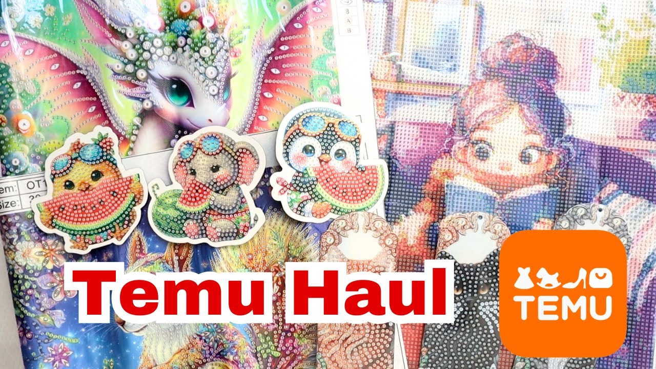 TEMU HAUL || ich habe 6 Diamond Paintings, Magnete und Lesezeichen gekauft