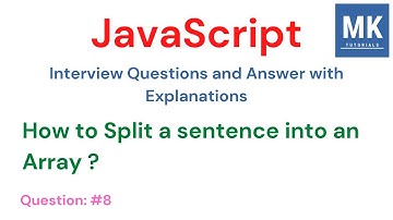 JavaScript Interview Questions - #8 | How to Split a sentence into an array? #javascript #typescript