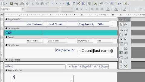 Access - Reports Add a Label