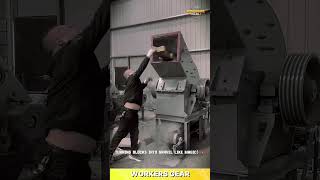 INDUSTRIAL CRUSHER IN ACTION – TURNING SOLID BLOCKS INTO FINE MATERIAL FAST!