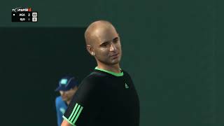 Top Spin 4 GamePlay - Agassi vs Djoko (Expert)