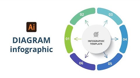 Diagram Infographic in 6 Steps in Illustrator/Free slides Illustrator, Photoshop and PowerPoint