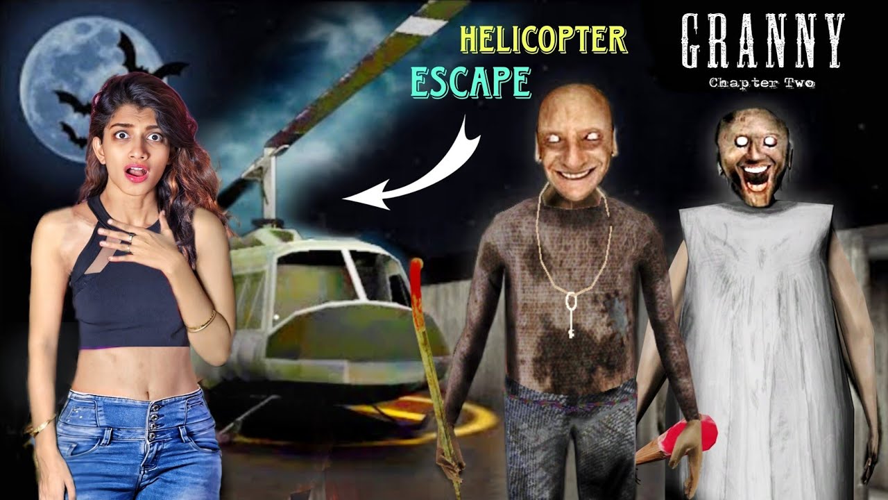 GRANNY TWO HELICOPTER ESCAPE CHALLENGE 😵‍💫 Granny & Grandpa Smiling 😃