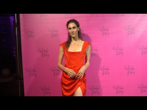 Cassandra Bankson on the red carpet at Ashlee Keating's "Thirsty" music video release party