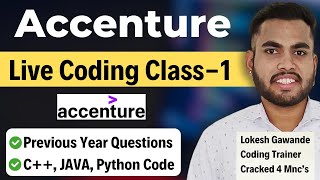 Accenture Coding Questions | Day-1 | Live Class 1 | Accenture Previous Year Questions \& Answers