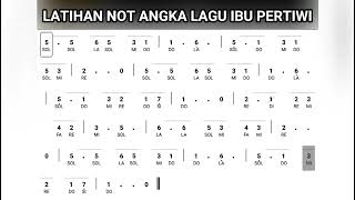 LATIHAN NOT ANGKA DENGAN LAGU IBU PERTIWI