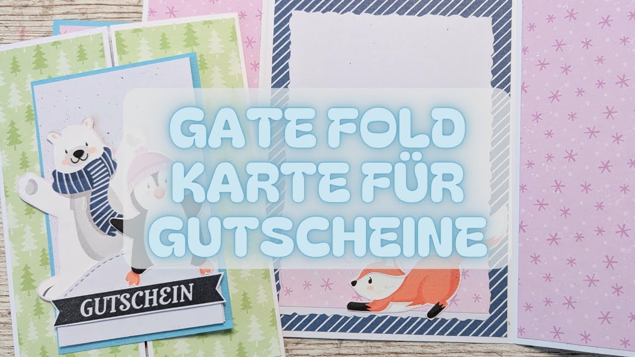 Fun Fold Karte mit Gutscheinfach basteln I SO verpackst du kreativ Gutscheine