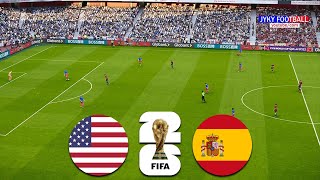 PES - USA vs SPAIN FIFA World Cup 2024 (USA) - Full Match All Goals - eFootball gameplay PC - HD