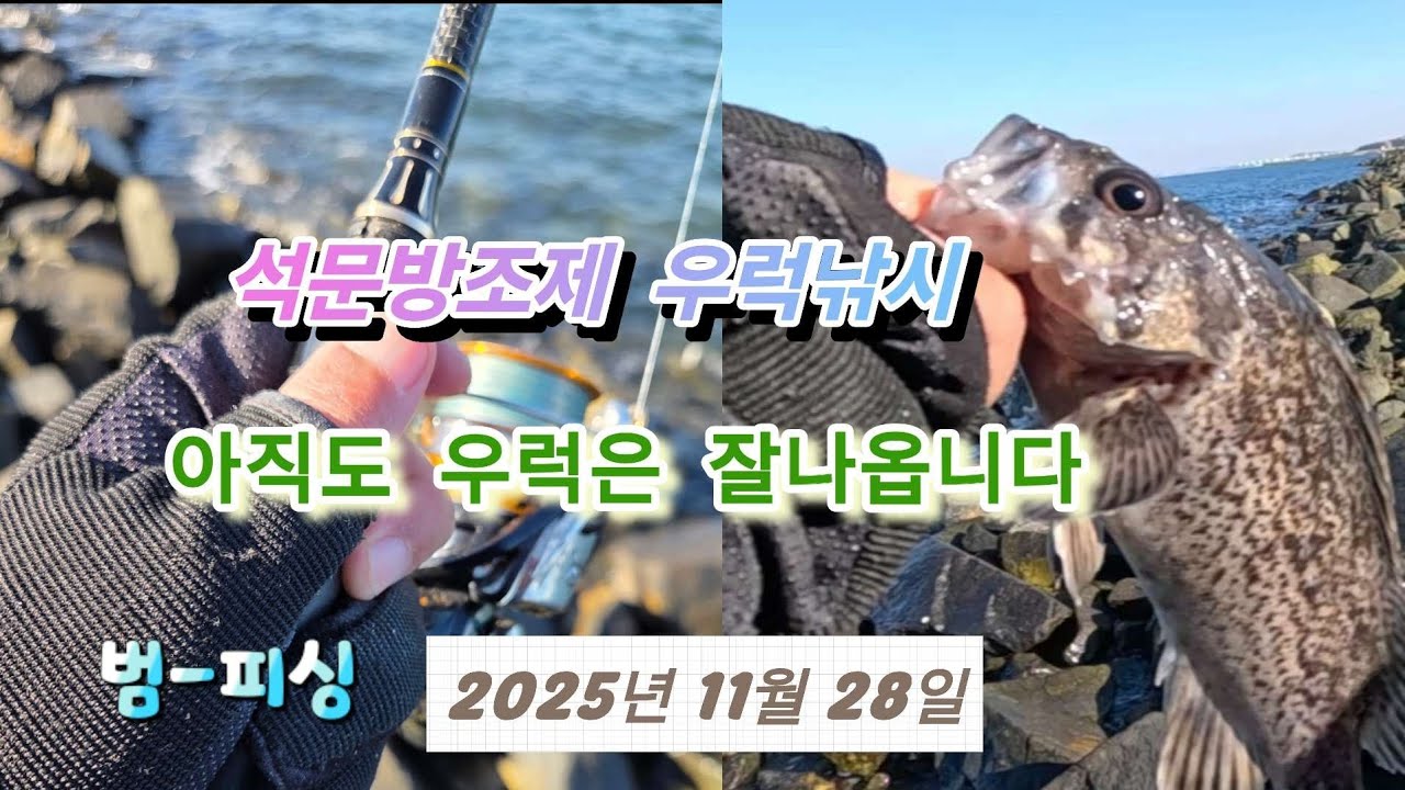 석문방조제 우럭낚시 우럭은 잘나옵니다