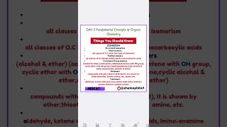 MDCAT 2026| Key Points|Organic Chemistry #mdcatmcqs #chemistry #entrytestprepration