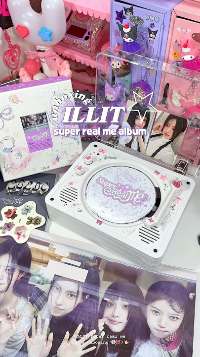 ILLIT super real me album unboxing! 💿🎀🤟🏻✨ #illit #kpop #illitmagnetic #kawaii #superrealme
