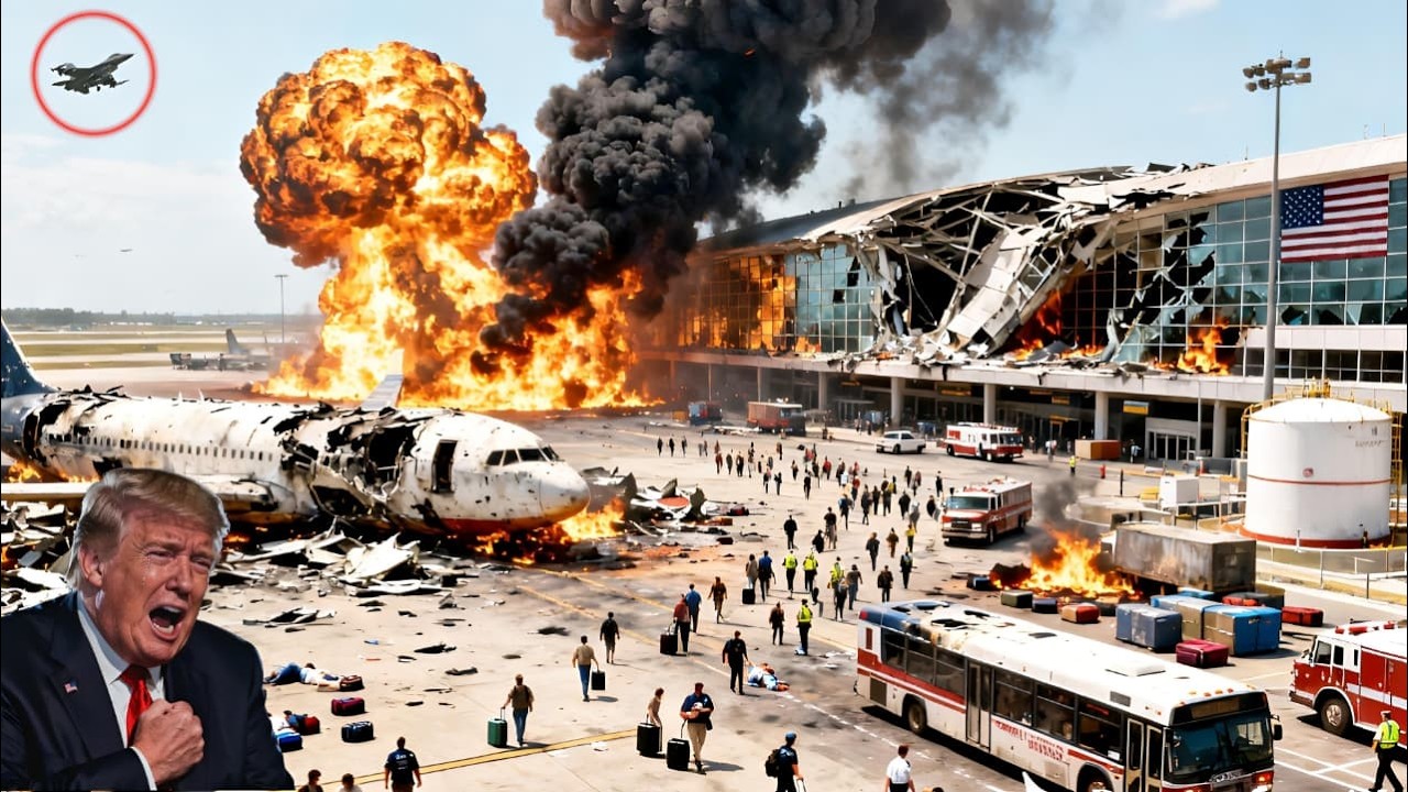 1 час назад! Крупнейший аэропорт Америки сегодня жестоко разрушен российскими истребителями Су-57