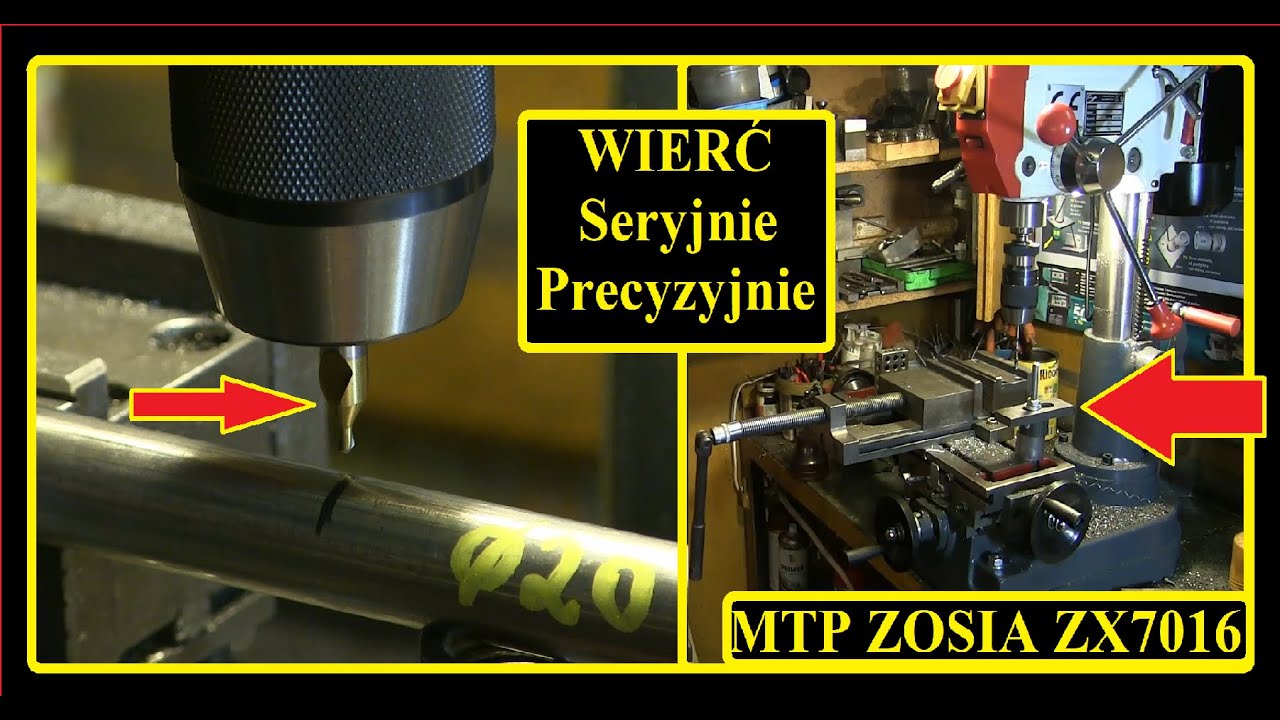 Jak wiercić w środku wałka precyzyjnie i seryjnie  Zosia ZX 7016 MTP chińskie wiertła kobaltowe INOX