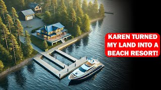 картинка: Я купил обветшалый причал на берегу озера, а вернувшись через 2 месяца, обнаружил пристань для ях...
