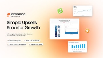 EcomRise Tutorials: Shopify Post Purchase Upsell & AOV Growth