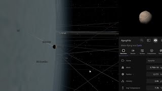 Bringing Apophis into low orbit and letting it crash into Earth - Universe Sandbox 2