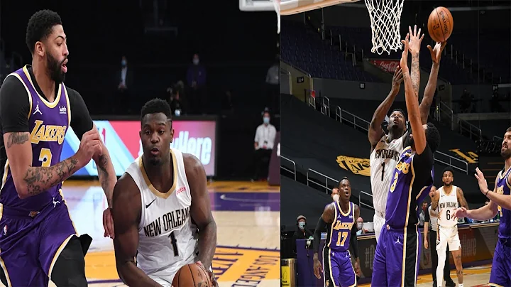 Anthony Davis With A Great Block Against Zion Williamson!!!