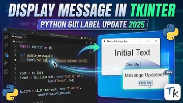 Display Message in Tkinter | Python GUI Label Update 2025 | M4EP4