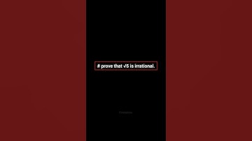 Prove √5 is Irrational | Class 10 Real Numbers | CONCEPTRAA)#cbse #maths#class10#shorts