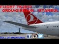 Bull of bosphorus flight flog 3 ordu giresun  istanbul airport boeing 737 turkish airlines ivao
