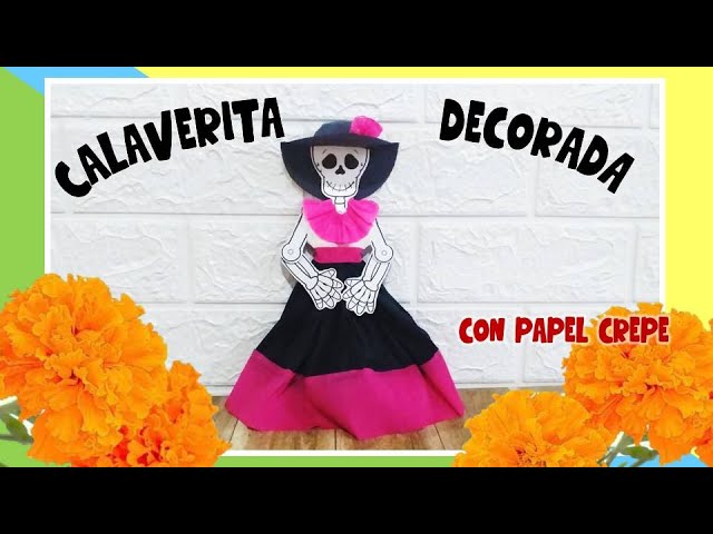Como decorar una calaverita con papel - Dia de Muertos - Catrina de papel -  YouTube
