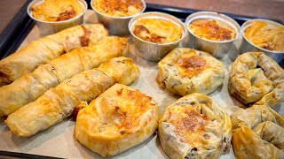 картинка: Хрупкави банички с 3 вида плънка/ Пирожки из теста фило/ Crispy pies with 3 types of filling 