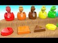 Learning shapes  colors with dinosaur cartoon color surprise eggs 3d kids toddler educational