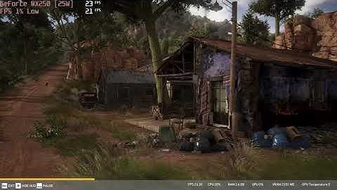 🎮 NVIDIA GeForce MX250 (25W) - TC: Wildlands gameplay benchmarks (1080p)