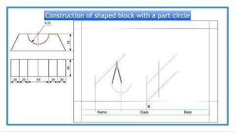 Design & Technology  G9 U2L6 Pictorial Projection   Oblique Projection Shaped blocks with semi circl