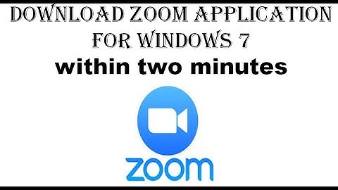 How to download zoom application in windows 7(pc) in just 2 minutes